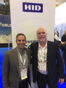 Bill Spence, VP Sales, HID Global (left) with FindBiometrics President Peter O'Neill at ISC West