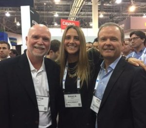 Left to right: Peter O'Neill, President, FindBiometrics; Bianca Lopes, VP Strategic Marketing and Global Alliances, BioConnect; Rob Douglas, Founder and CEO, BioConnect