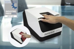 DERMALOG VF1: the first combined scanner in the world which scans both passports and fingerprints on the same scanning surface. (PRNewsFoto/DERMALOG Identification Systems)