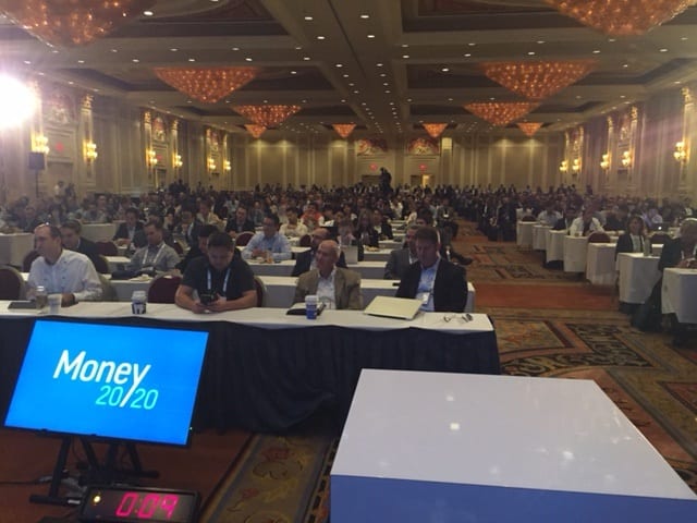 A full house! Over 1000 attendees came to see our expert panel discuss biometrics and moving beyond passwords in FinTech. The room was at capacity.